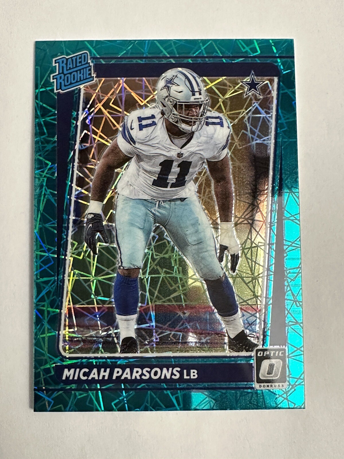 2021 Panini Donruss Optic Micah Parsons Green Velocity Rated Rookie RC #245 SP