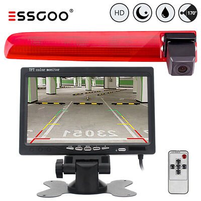 Essgoo 3rd Brake Light Rear View Camera + 7'' Monitor For VW Transporter T5 T6 V VI
