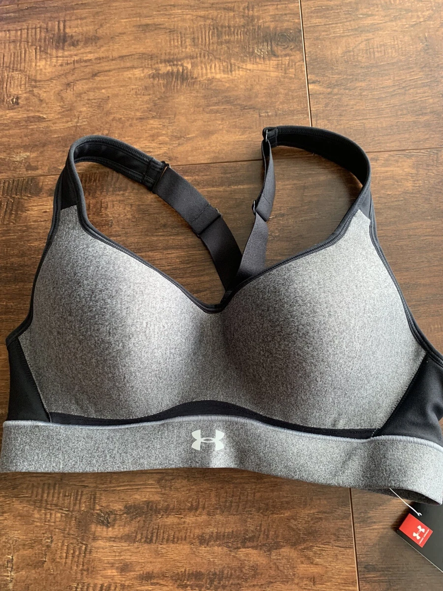 NWT UNDER ARMOUR 1313285 WOMEN'S HIGH IMPACT SPORT BRA 36B/GRAY REG$55