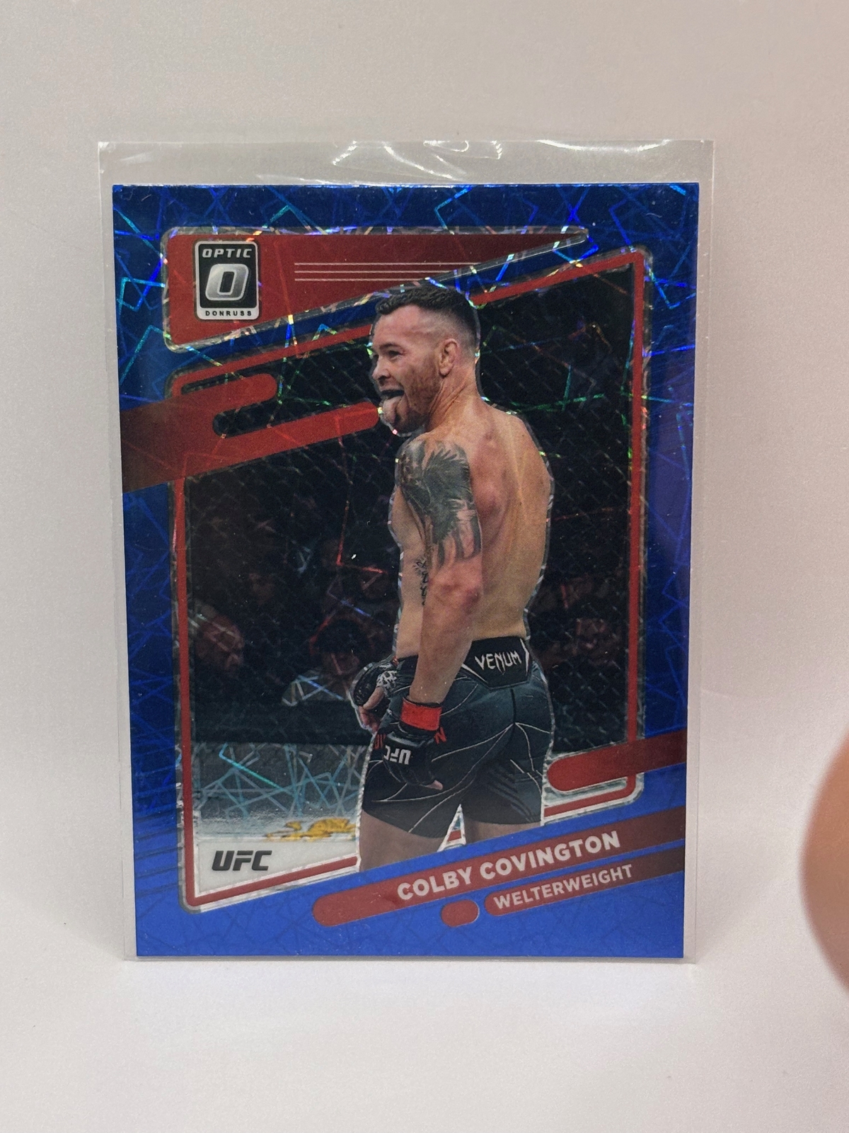 2022 Panini Donruss Optic UFC Colby Covington Blue Velocity #52
