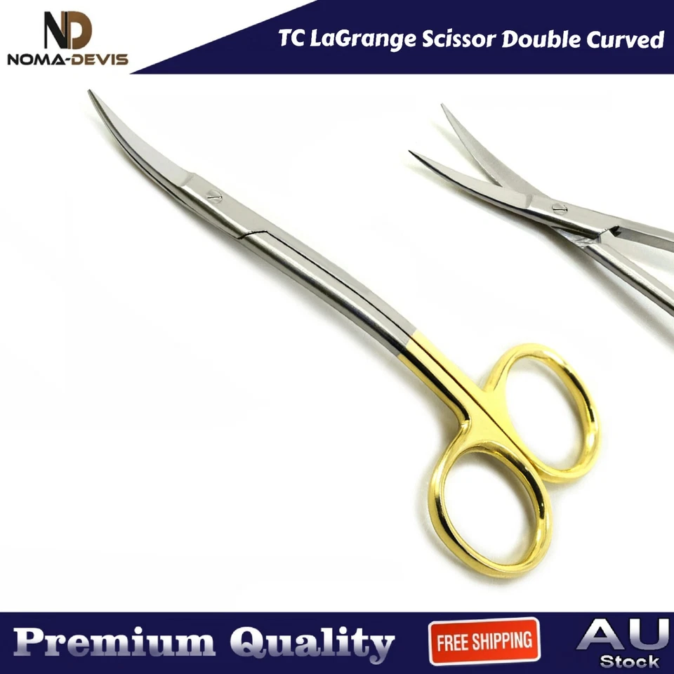 LaGrange Tijera Curvada TC Medical Goldman Fox Tijera Sutura Tejido Recorte CE Foto 3 de 4