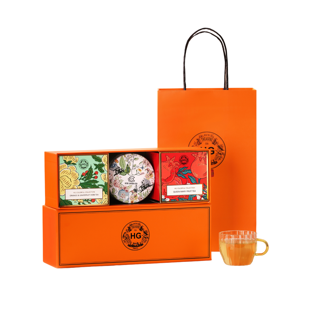 Relaxing Herbal Tea for Skin Glow & Wellness - Oolong Peach Blend, 20 Tea Bags