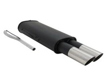 Endschalldämpfer Auspuff VW Passat B3 / 35i 88/93 - 2x76mm MS