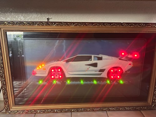 Lamborghini Countach Lighted Custom Framed Painting - Picture 5 of 5