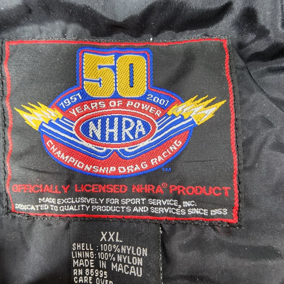 Chaqueta cortavientos NHRA Bomber edición especial 50 aniversario carreras de arrastre XXL Foto 2 de 4
