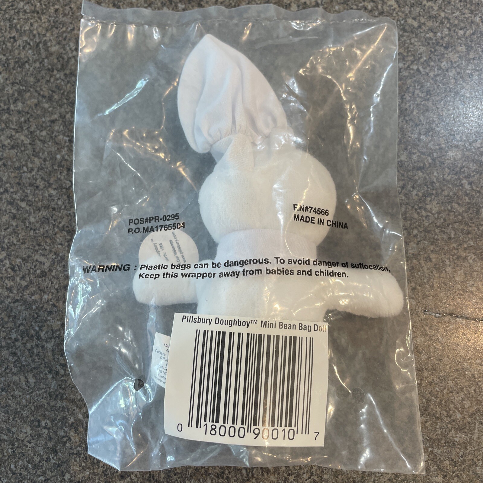 Pillsbury Doughboy 6" Mini Bean Bag Doll 1999 Plush Beanie Dob1965 for