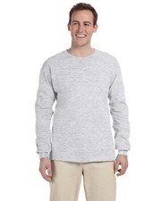 2 Pack Of Gildan G240 Adult Ultra Cotton Crewneck Long Sleeve Blank T-Shirt