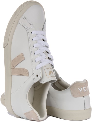 Veja Esplar Logo Suede Leather Mens Sneakers White Beige US 7 - 12 - Picture 4 of 6