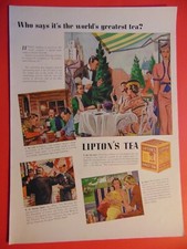 1938 LIPTON'S World's Greatest Tea? vintage print ad
