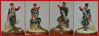 Napoleonics ''Russian Officer, Pernovschiy Regt., 1812'' Painted by Dan Hayward