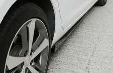 Peugeot 208 I 2012 + Flaps Unten Schweller Seitenlichter ABS Schwarz Glänzend