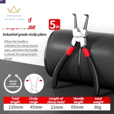 5-In Circlip Pliers,Needle Nose Pliers，Retaining Ring Pliers，For Removing Instal