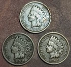Indian Head Pennies lot. 1897, 1898, 1907 All Very Good Condition!
