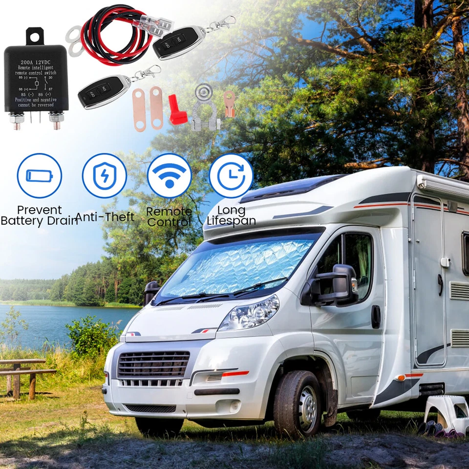 Interruptor aislador de batería de coche desconexión Power Kill Master corte 200A 12VDC Foto 4 de 4