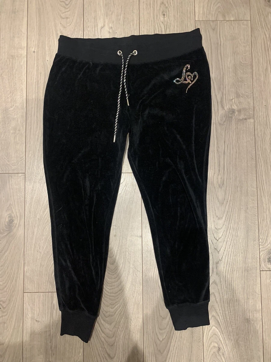 Lipsy joggers Black size 18 jog pants tracksuit bottoms trousers velour |  eBay