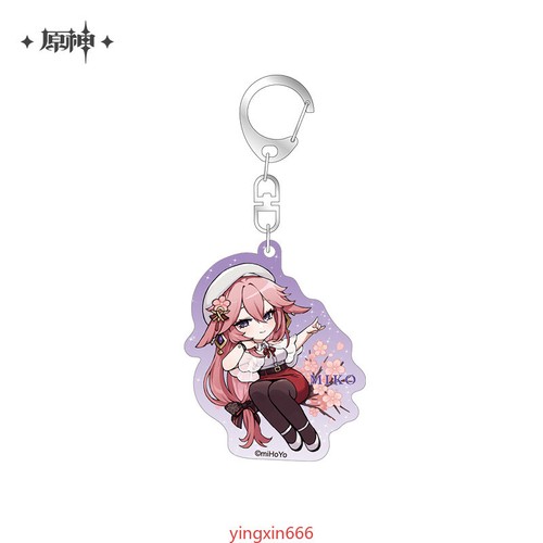 Presale Official Anime Genshin Impact Cute Acrylic Pendant Keychain Badge Gift - Picture 15 of 16