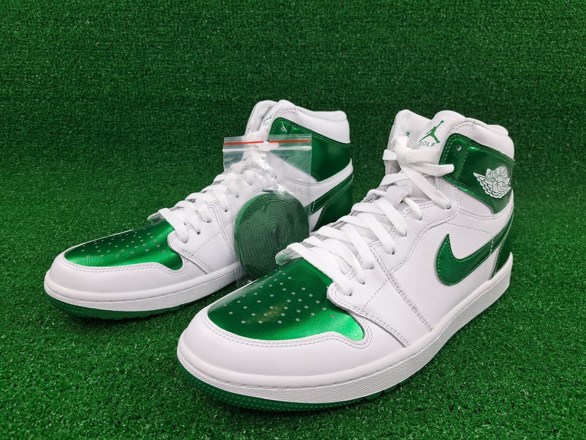 Nike Air Jordan 1 High Spikeless Golf Shoes Pine Green DQ0660 130