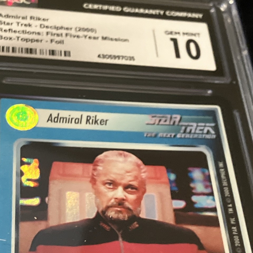 Admiral Riker Reflections FOIL Star Trek CCG GEM MINT CGC (7035) 10 ...