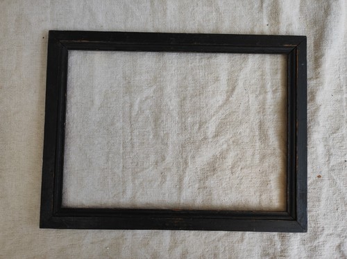 Holzrahmen Leiste Holz geschwärzt Laub 40 cm x 29 old frame Bild Gravur - Bild 1 von 10