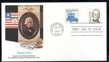 HENRY CLAY WORKED TO PRESERVE UNION DURING CIVIL WAR  1983 FLEETWOOD CACHET FDC