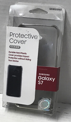 🌎 Original Samsung Clear protective Cover Case for Galaxy S7,Open
