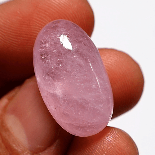 Piedra preciosa cabujón ovalada de alta calidad de 23,8 mm x 14 mm de morganita natural de 25,8 quilates sin tratar - Imagen 3 de 11
