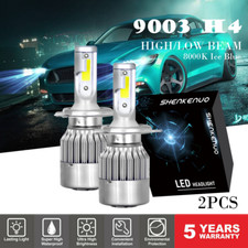 H4 9003 8000k Ice Blue 12000lm Led Headlight Bulbs Lamp Highlow Beam For Car
