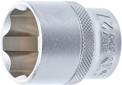 BGS STECKSCHLÜSSEL-EINSATZ SUPER LOCK, INNENVIERKANT 12,5 MM (1/2''), SW 27 MM
