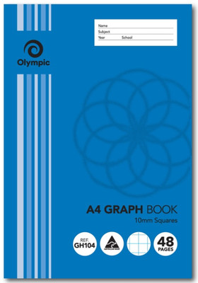 20 x Olympic A4 10mm Squares Graph Book 48 Page 140838 | eBay Australia