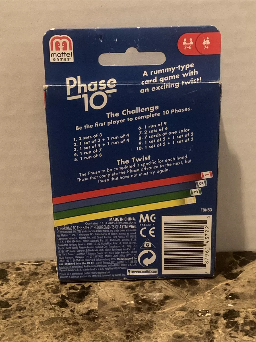 Mattel Phase 10 Card Game - FBN53 for sale online