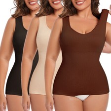 Women Compression Vest V Neck Shapewear Tank Tops Tummy Control Body Shaper