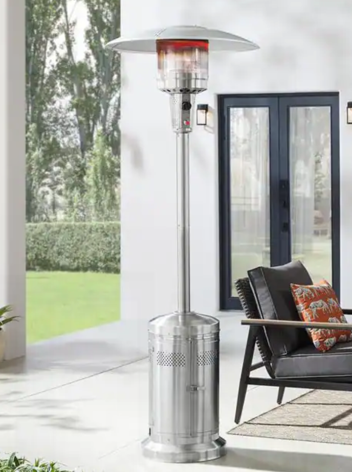Hampton+Bay+48000+BTU+Stainless+Steel+Patio+Heater+%28NCZH-G-SS%29 for sale  online | eBay