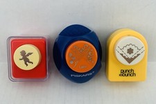 Lot Of 3 Decorative Art Paper Edger, Craft Punch, Fiskars 3 In 1, Punch A Bunch