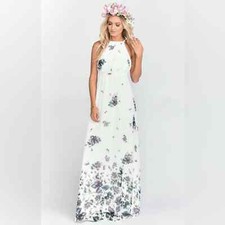 Show Me Your Mumu Amanda Maxi Dress Dune Chiffon