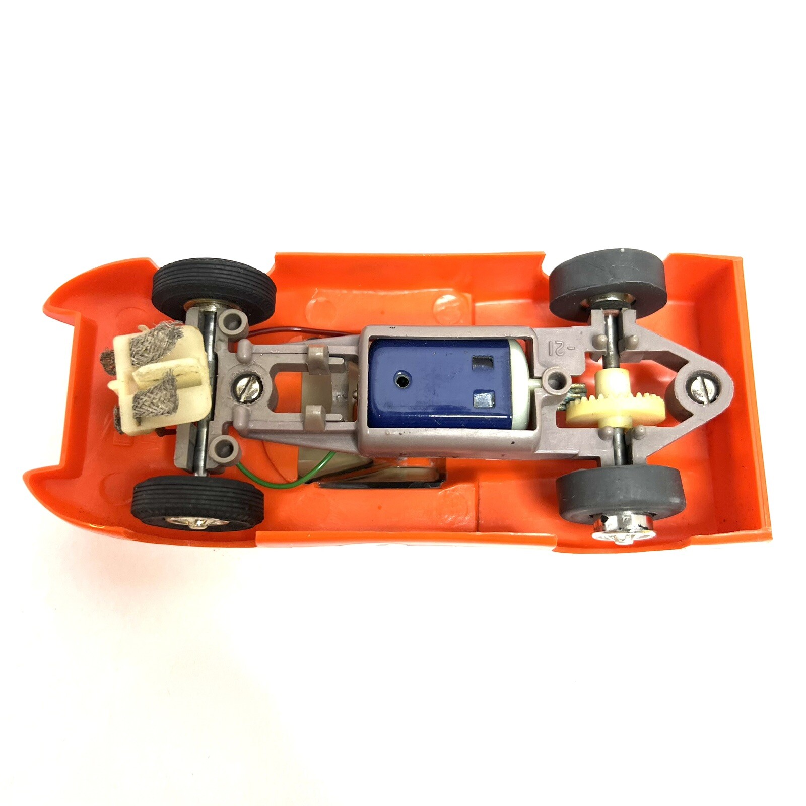 Vintage 1967 Eldon 7 Ford J 135014 Slot Car Racing 1/32 Scale Orange