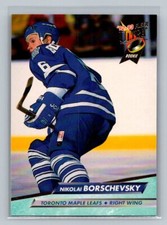 1992 Fleer Ultra Rookie RC Nikolai Borschevsky #418 Toronto Maple Leafs