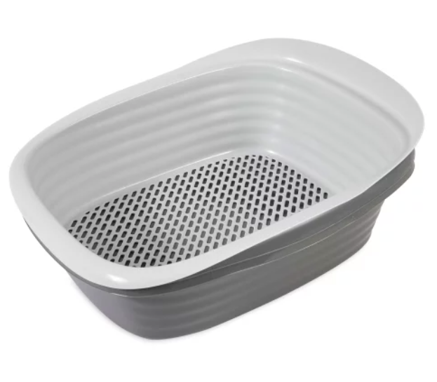 Arm & Hammer Light Gray Sifting Cat Litter Box, Large, 15.21" W x 18" L