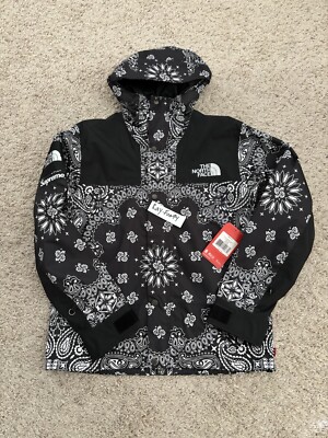 Supreme The North Face Bandana Black Mountain Jacket FW14 DSWT Medium Boxlogo