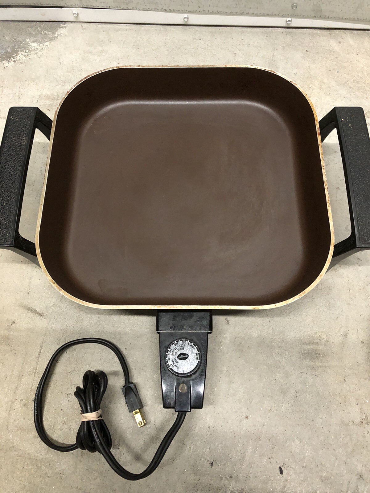 Sunbeam Crocker Frypan Electric Skillet Crock Insert Harvest Gold High