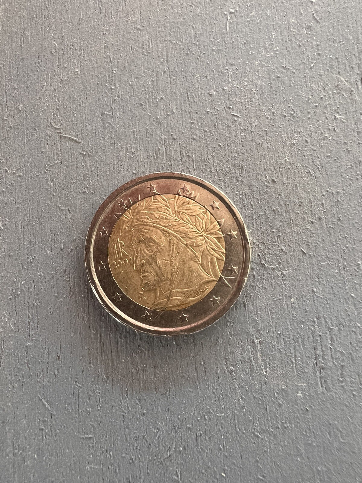 Piece 2 Euros Rare Italie Italy 2002 Dante Alighieri