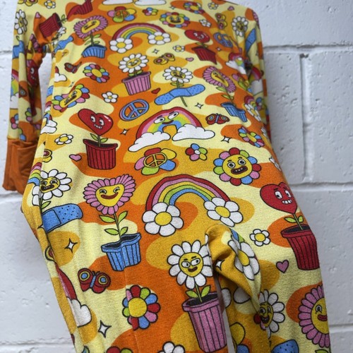 NIXX Baby Girls Bamboo Clothes SZ 6-12M Long Sleeve Convertible Zipper Romper - Picture 10 of 10