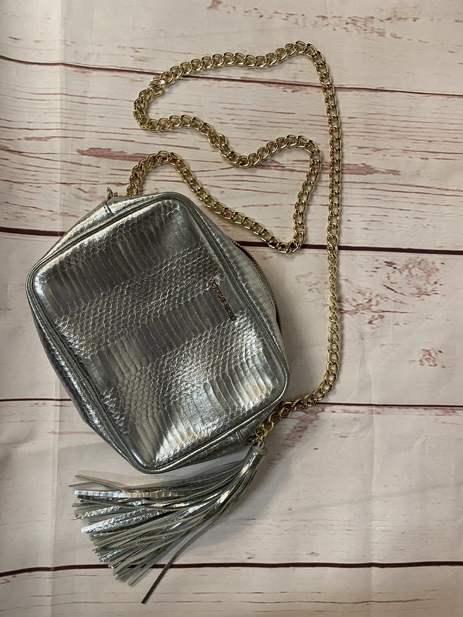 Victoria's Secret silver Crossbody Purse with Zipper 