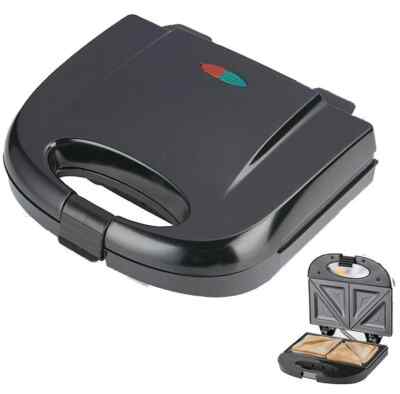 750W Sandwichmaker 2 Scheiben Sandwich Toaster Maschine Antihaft Leicht zu reinigen Schwarz