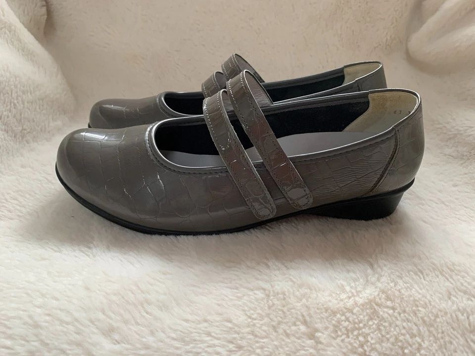 Vitaform * Ballerina Mary Jane * Gr. 41 * Lackleder grau * QVC - Bild 3 von 4