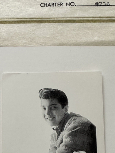 CERTIFICADO de membresía del club de fans Paul Anka vintage de la era 1960 (2) y tarjeta del club de fans - Imagen 7 de 14