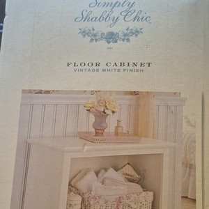 Simply Shabby Chic Shabby Chic Floor Cabinet Vintage White 2-Shelf 31x28x13