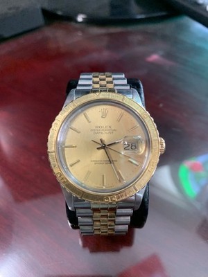 Rolex Datejust Turn-O-Graph Thunderbird 16253 14K Yellow Gold Stainless Jubilee
