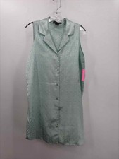 Pre-Owned Halston Green Size Large Short Sleeveless Dress