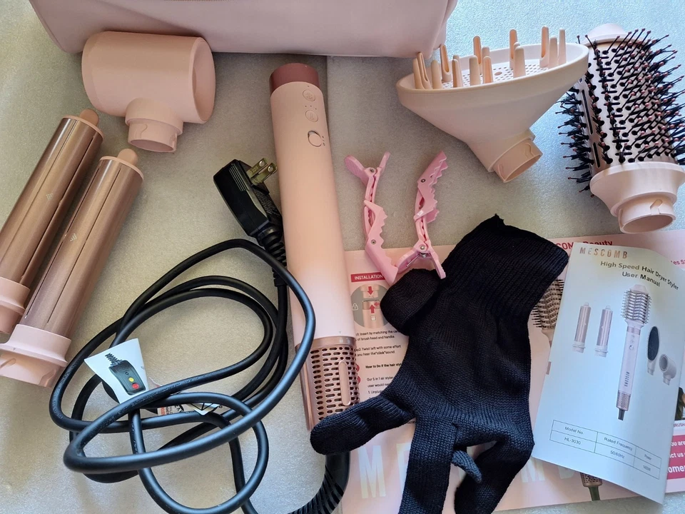 Mescomb 5-in-1 Hair Dryer Brush Set with High-Speed Brushless Motor, Diffuser - Image 4 of 4