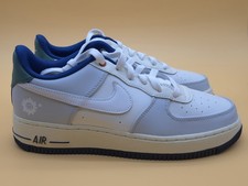 NEW Nike Air Force 1 LV8 GS Leather Sneakers White/Blue/Green - 6.5Y ; 8W